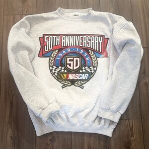 Vintage 1998 NASCAR 50th Anniversary Sweatshirt Tultex XL Big Graphic USA